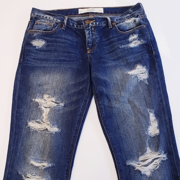 A&F Distressed Slim Boyfriend Jeans size 4/27 - Picture 3 of 7